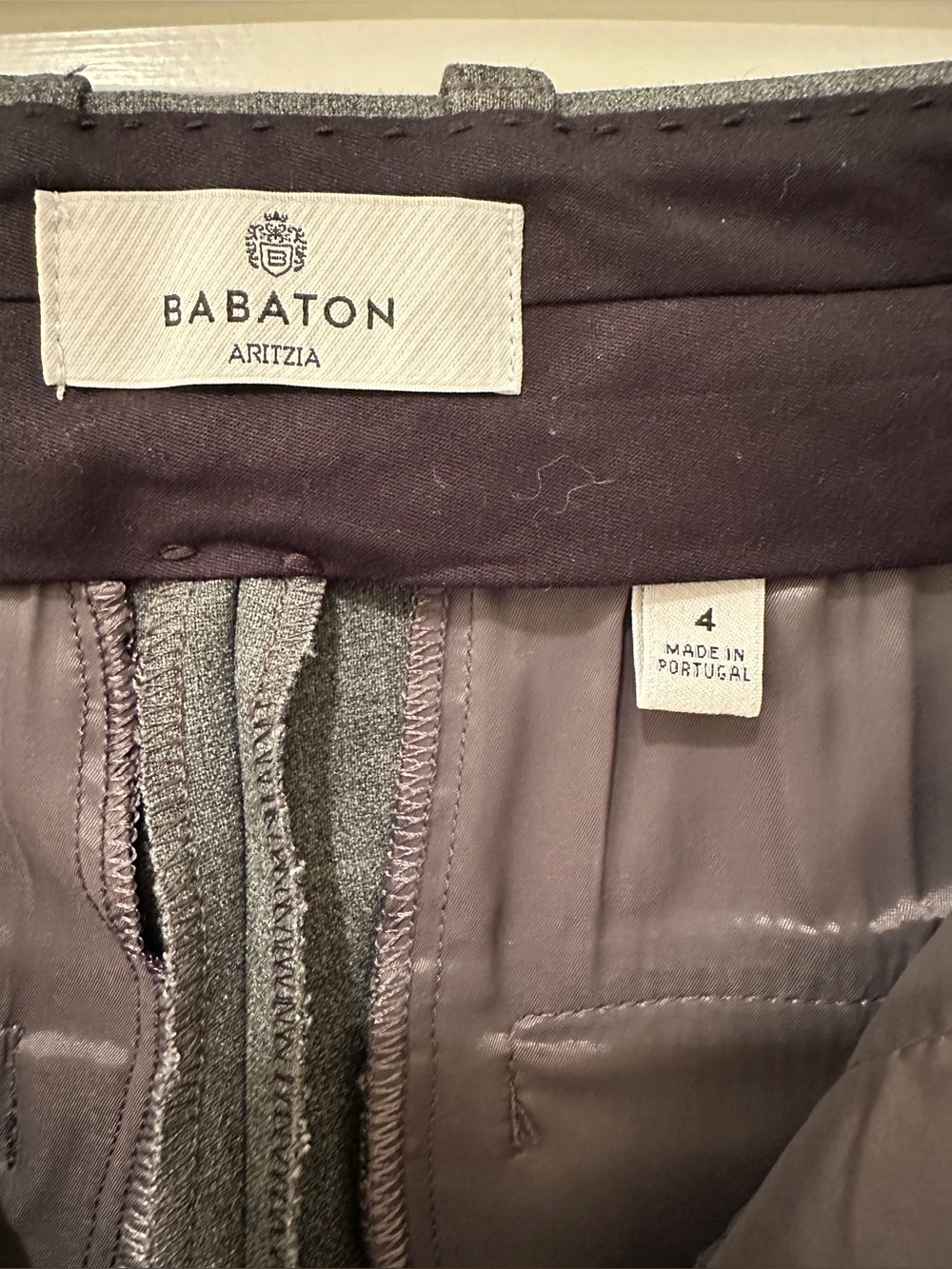 Aritzia Babaton Agency Pant Heather Charcoal Gray Size 4 NWOT - Picture 8 of 11